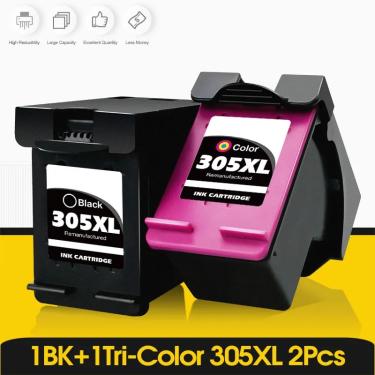 Imagem de 1SET Remanufaturados Cartucho de Tinta para HP 305 XL 305XL Compatível Para Impressora HP Deskjet