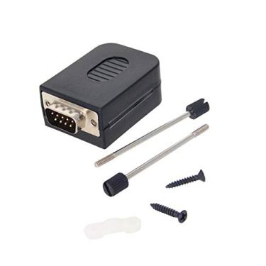 Imagem de Bettomshin Conector de placa de breakout D-sub DB9 com caixa 9 pinos 2 fileiras macho RS232 porta serial sem solda adaptador de bloco de terminal com parafusos de polegar 1 peça