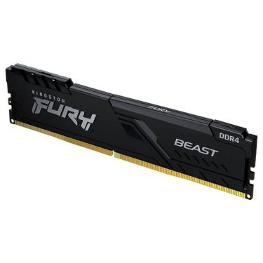 Imagem de Memória Ram Desktop Fury Beast, 8GB, 3200MHz, DDR4, CL16, Kingston KF432C16BB/8 Preto