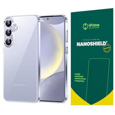 Imagem de Kit Capa Capinha Para Samsung Galaxy S24 Normal 5g Tela de 6.1 Case Air Anti Impacto Transparente + Pel�cula Hprime Nanoshield (Transparente + Hprime Nanoshield)