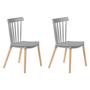 Imagem de Kit 2 Cadeiras de Jantar Windsor Cinza