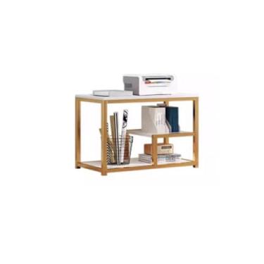 Imagem de GRFIT Suporte de impressora prateleira de piso multicamadas móveis prateleiras de escritório casa sob a mesa prateleiras de armazenamento simples prateleiras de mesa impressora (cor: A, tamanho: M)