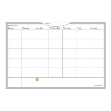 Imagem de AT-A-GLANCE AW402028 WallMates superfície autoadesiva de planejamento mensal apagável a seco, 45,7 x 30,4 cm