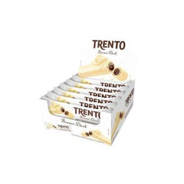 Imagem de Canudos de Chocolate Branco Dark TRENTO Garoto - Crocantes - 16 unidades