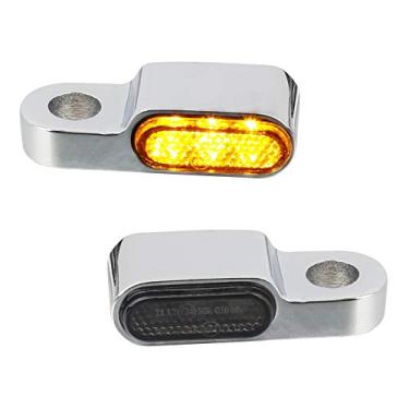 Imagem de NTHREEAUTO Luzes de LED para guidão Mini pisca-alerta de motocicleta para embreagem de freio compatível com Harley Dyna Sportster Honda Shadow VLX 600 V-Star 650 Suzuki Boulevard