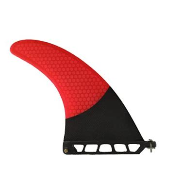 Imagem de UPSURF Quilhas Longboard, fibra de vidro + favo de mel + carbono, nadadeiras profissionais para prancha de surf (vermelho, 20,32 cm)