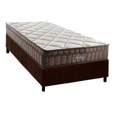 Imagem de Conjunto Box Solteiro: Colchão Anatômico Anjos D28 / AG65 Anjos Star + Base CRC Suede Brown(88x188)