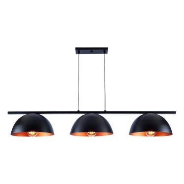 Imagem de Luminária Trilho Industrial Montreal P 3 E27 Preto Com Cobre