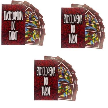 Imagem de Kit 3 Baralhos Enciclopédia Do Tarot 24 Cartas Manual