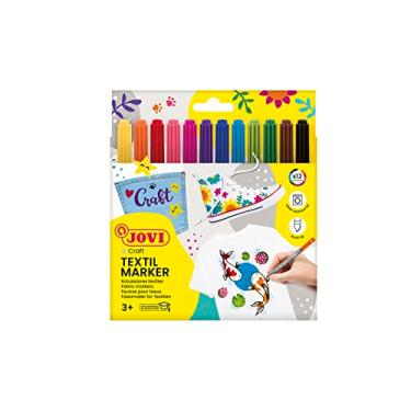 Imagem de Jovi Têxtil – Conjunto de 12 canetas de tecido, cores sortidas (1410)