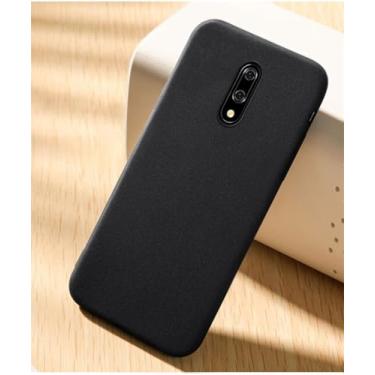 Imagem de Capa de telefone de silicone de arenito fosco para oneplus 7 8 pro 5t 5 6t 6 macio fosco tpu proteção coque, preto, para oneplus 7t pro