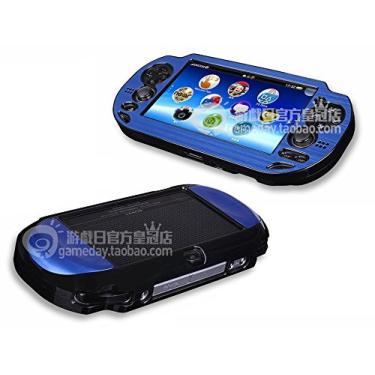 Imagem de Szjay ® Capa rígida de proteção metálica de alumínio metálico para PlayStation Ps Vita 1000 (azul escuro)