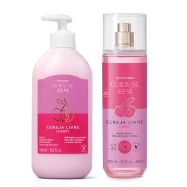 Imagem de Conjunto Cuide-se Bem Cereja Livre: Body Splash 200ml + Loção Hidratante 400ml