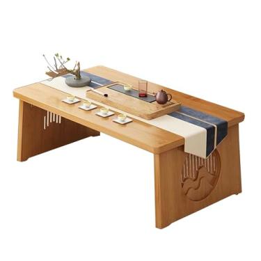 Imagem de Mesa baixa retangular multifuncional, mesa baixa japonesa, mesa de centro para sala de estar, sala de jantar, chá, decoração de casa