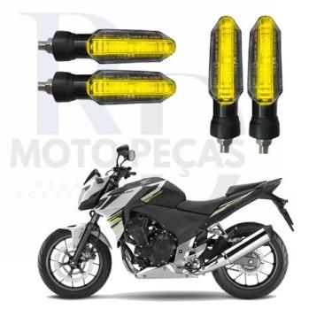 Imagem de Kit Seta para Moto CB 500F Pisca Led Universal P53 12V Esportivo 2013 