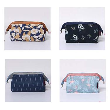 Imagem de Bolsa de cosméticos feminina Necessaire Bolsa de maquiagem Bolsa de viagem portátil Bolsa de maquiagem Kits de higiene pessoal