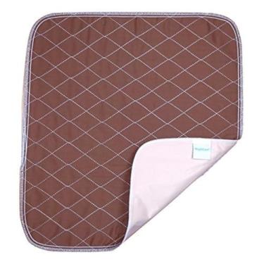 Imagem de Almofada de cadeira ultra impermeável lavável (51 x 56 cm) para incontinência – proteção de proteção de proteção de enchimento para adultos, crianças ou animais de estimação – design de camada tripla, absorção de 60 ml, Marrom