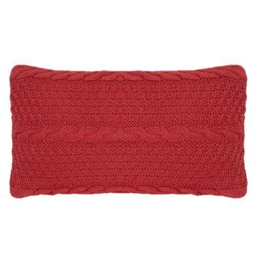 Imagem de Almofada Tricot Frankie 30/50 Cor Terracota - Buddemeyer, Vermelho, 30