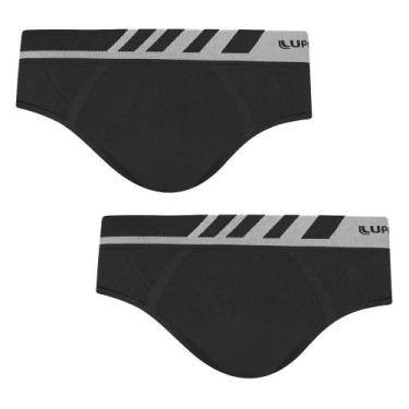 Imagem de Kit Com 2 Cueca Slip Lupo Microfibra Sem Costura 691, Preto, M