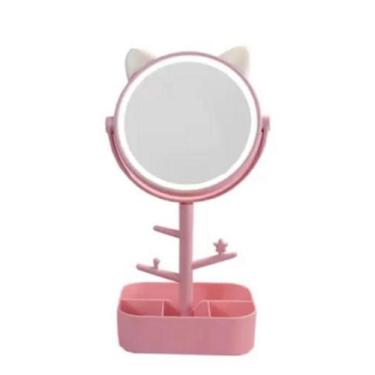 Imagem de Espelho Make suporte de Bijoterias espelhos c/ touch led Gatinho - mir