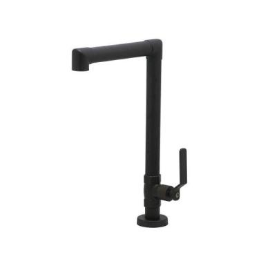 Imagem de Torneira Pia Lavatório Industrial Mesa Preto Fosco Luxo 1/4V - Shophid