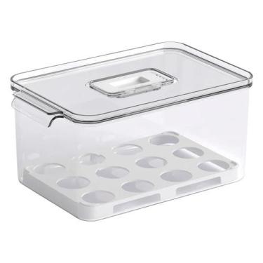 Imagem de Pote Organizador Mulituso p/ Ovos de Geladeira Freezer Tampa - Coza