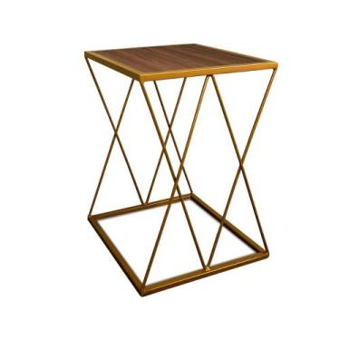 Imagem de Mesinha Lateral Alta Moderna p/ Decoração Sala Quarto Colima - Loja da