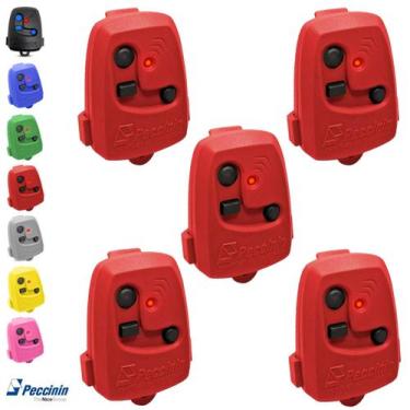 Imagem de Kit 5 Controle Remoto De Portão Eletrônico Peccinin Original, Vermelho