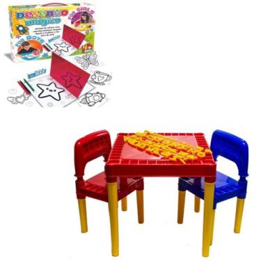 Imagem de Brinquedo Desenho Mágico com Mesinha Infantil Cor Vermelho - Big Star 