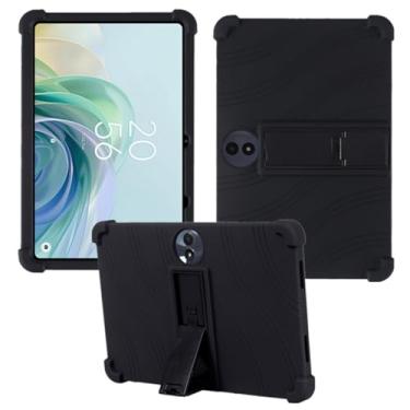 Imagem de HminSen Capa para tablet TCL TAB 11 Gen 2 modelo 9465X, capa ajustável de silicone macio para crianças para tablet TCL TAB11 Gen2 de 11 polegadas (preto)