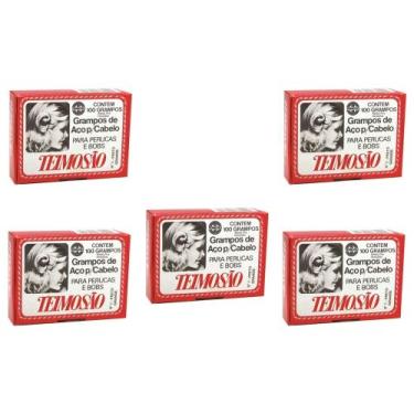 Imagem de Grampo Teimoso N7 Preto Caixa C/ 100un Kit 03 Caixas Grandes Incolor, 