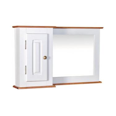 Imagem de Armário De Banheiro Com Espelho 1 Porta e Prateleira Dália 3059-97 Lin