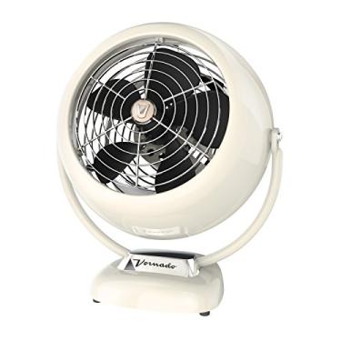 Imagem de Vornado Ventilador vintage VFAN™, circulador de ar de metal retrô para resfriamento e decoração, 3 configurações de velocidade, inclinação ajustável, fluxo de ar potente, estrutura durável, controle