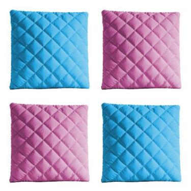 Imagem de Kit 4 Capas De Almofadas Lisas Mateladas 45x45 com ziper - Lucélia bor