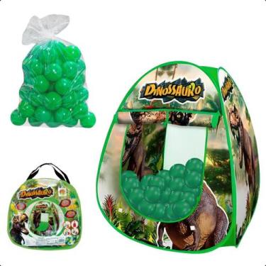 Imagem de Barraca Infantil Dobrável Bolinhas de Uma Cor - DM TOYS, Verde