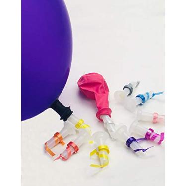 Imagem de Válvulas de balão Partyartist válvulas de balão autovedantes acessórios de balão gás hélio mais látex gás hélio selo de segurança de tanque de hélio sela rapidamente 22,8 cm, 25,4 cm, 27,9 cm e 30,4 cm balões de látex rápidos - 250 peças