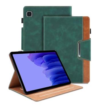 Imagem de Capa para Samsung Galaxy Tab A7 10,4 polegadas 2022 (SM-T500/T505/T507) - Capa com suporte de visualização multiângulo com bolso, capa fólio de couro PU com fecho magnético, capa para tablet