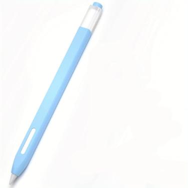 Imagem de Capa Stylus colorida para Apple Pencil 2 2ª geração 2018 Pencil Pro 2024 capa de proteção antiderrapante capa de silicone macio para iPad Pen (azul celeste)