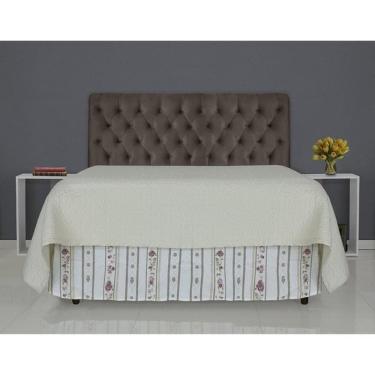 Imagem de Cabeceira de Cama Box Casal Queen 158cm Pádua Couro Marrom