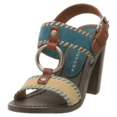 Imagem de Chinese Laundry Sandália feminina dourada com salto empilhado, Petro, 5.5 M