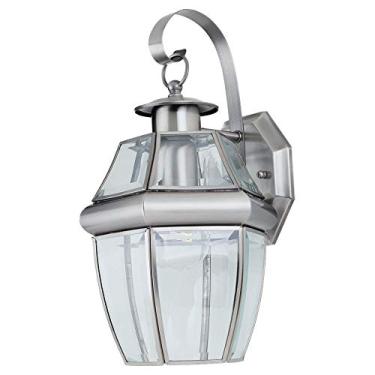 Imagem de Sea Gull Lighting 8067-965 Lancaster One Light Outdoor Wall Lantern, níquel escovado antigo