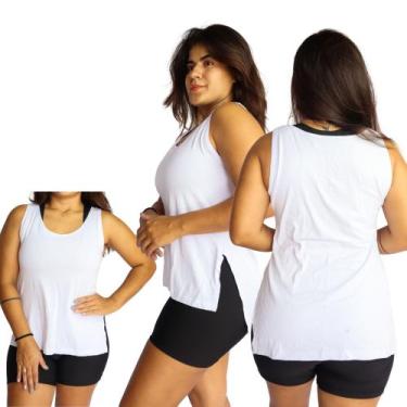 Imagem de Regata Feminina Sobre Legging Longa Tapa Bumbum Academia Fitness - swg