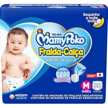 Imagem de MamyPoko Fralda-Calça Premium Seca M 58 Unidades