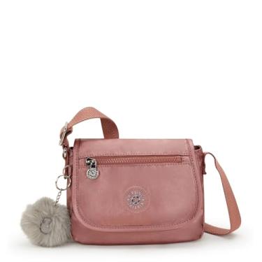 Imagem de Kipling Mini bolsa transversal Sabian, Bordo metálico, 7.75''L x 5.75''H x 3.25''D
