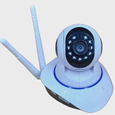 Imagem de Câmera Babá Eletrônica 1080p Full HD Wifi 360 Ip Visão Noturna Microfone Áudio Segurança.