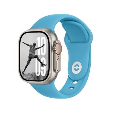Imagem de DONEGANI Pulseira esportiva de silicone cristal azul marinho SB para Apple Watch Ultra 2 de 40 mm, 44 mm, 46 mm, 42 mm, 45 mm, 41 mm, 38 mm, 49 mm, séries 10, 9, 8, 7, 6, 5, 4, 3