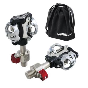 Imagem de WFS Cordão de lona com Wellgo W01 QRD rolamento de liberação rápida pedais de liga de 9/40.6 cm, preto, WE3102- WFS