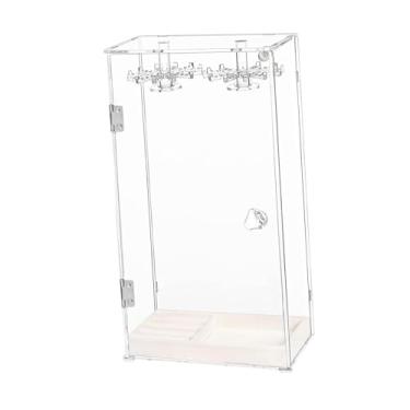 Imagem de kowaku Suporte de colar de acrílico, organizador de colar rotativo para colares longos, suporte de exibição de colar para, mesa de trabalho