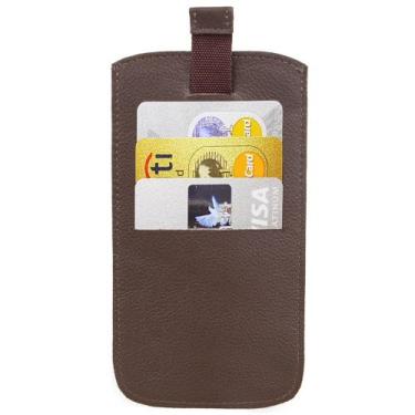 Imagem de Capa Couro Legítimo Com Puxador E Porta Cartão Para Calculadora Hp12c 