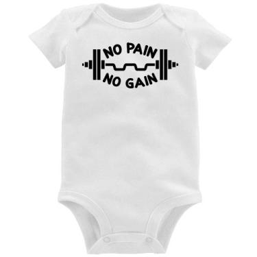 Imagem de Body Bebê No Pain No Gain - Foca na Moda, Branco, M